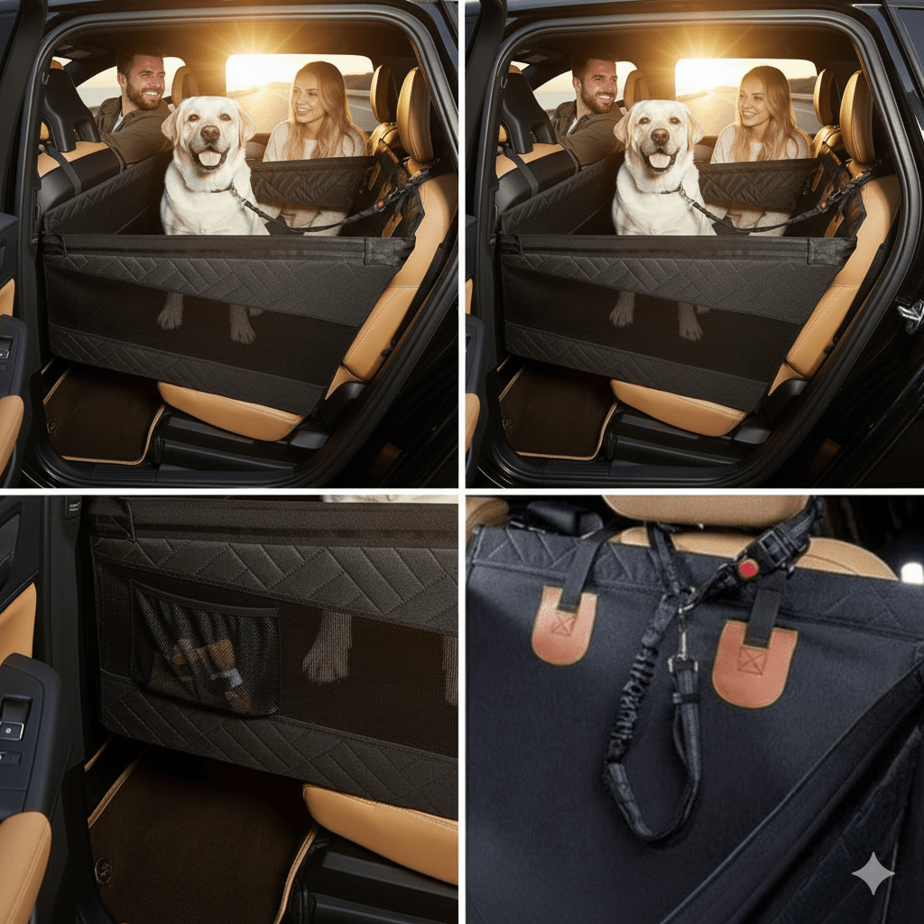 Hundesæde Til Bil Med Memory Foam Beskyttelse 2