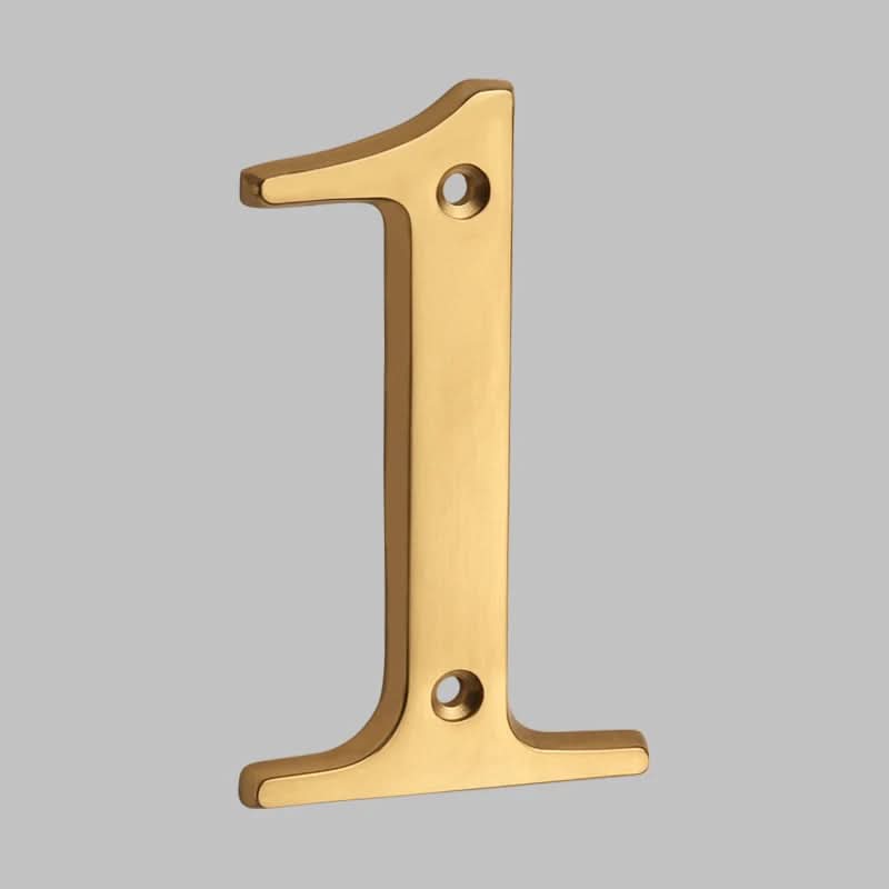 Husnummerplade i Messing - Klassisk Design 1