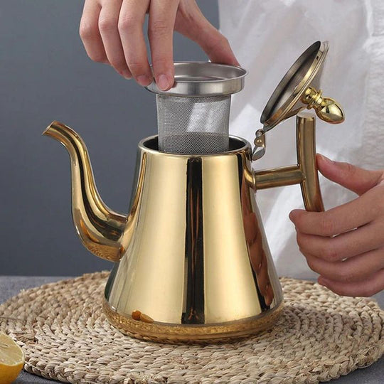 Induktionskedel i rustfrit stål med indbygget filter 2