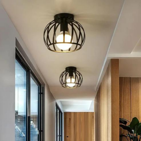 Industriel Loftslampe med Åben Design 0