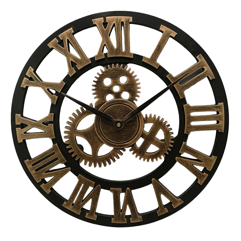 Industrielt Vintage Gear Vægur til Stue og Kontor 0