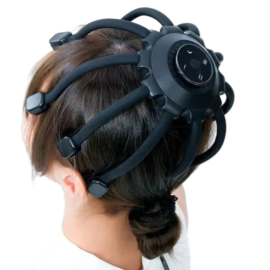 Intelligent Hovedmassageapparat med 10 Vibrerende Hoveder til Afslapning 0