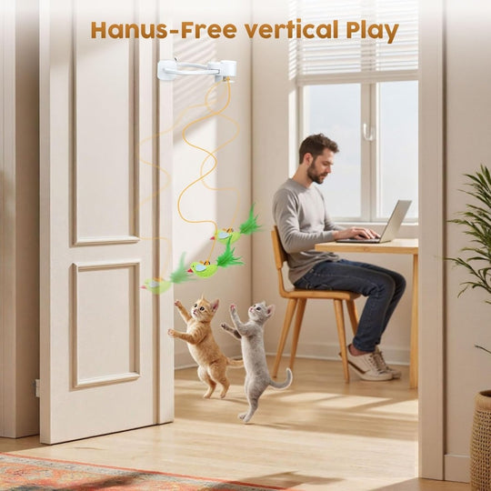 Interaktiv Kattelegetøj Med Flyvende Fugle 360° Bevægelse 3