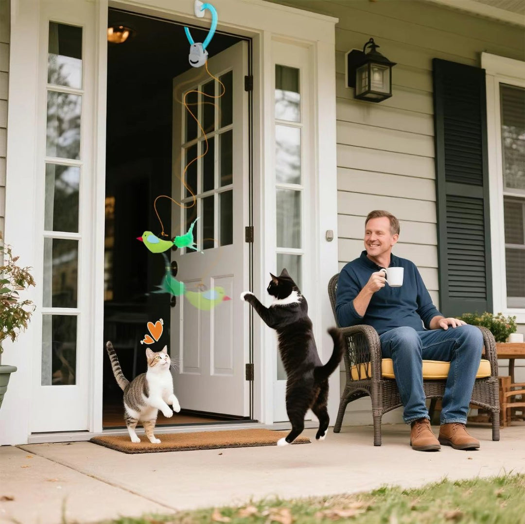 Interaktiv Kattelegetøj Med Flyvende Fugle 360° Bevægelse 4