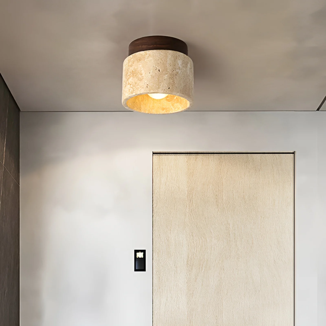 Japansk Loftslampe i Marmor Stil 1