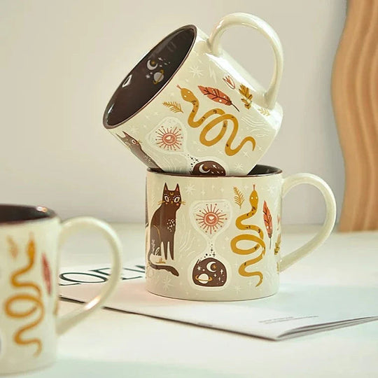 Kaffekrus Med Hank Fantasifuldt Design 450 ml 1