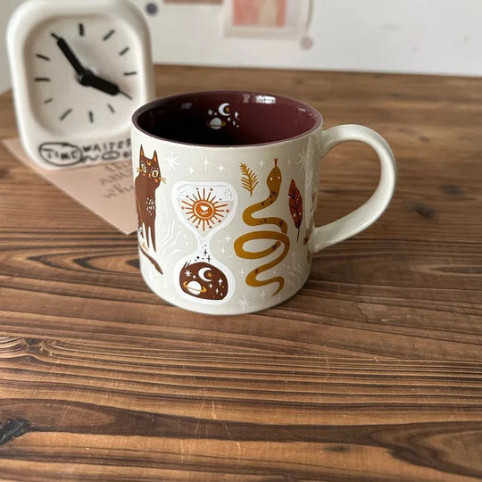 Kaffekrus Med Hank Fantasifuldt Design 450 ml 8