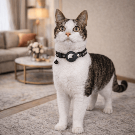 Katte GPS Tracker Halsbånd med Reflekterende Design 0