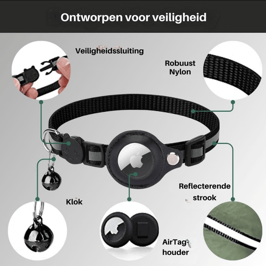 Katte GPS Tracker Halsbånd med Reflekterende Design 4
