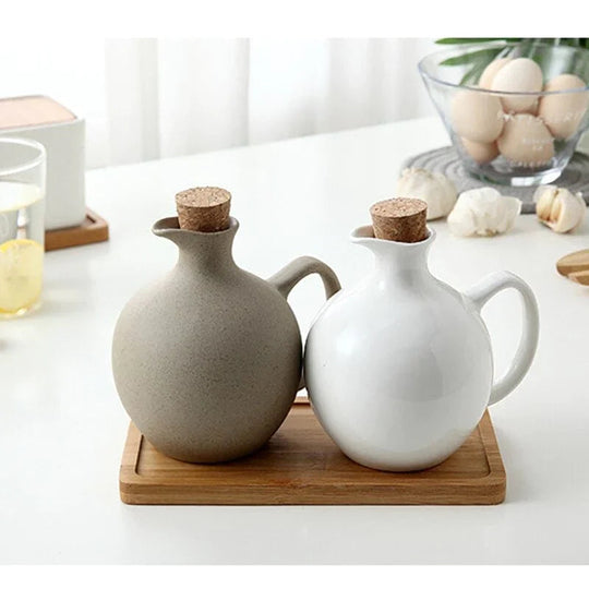 Keramisk Oliepotte Til Eddike Og Olivenolie Stilfuld Design 1