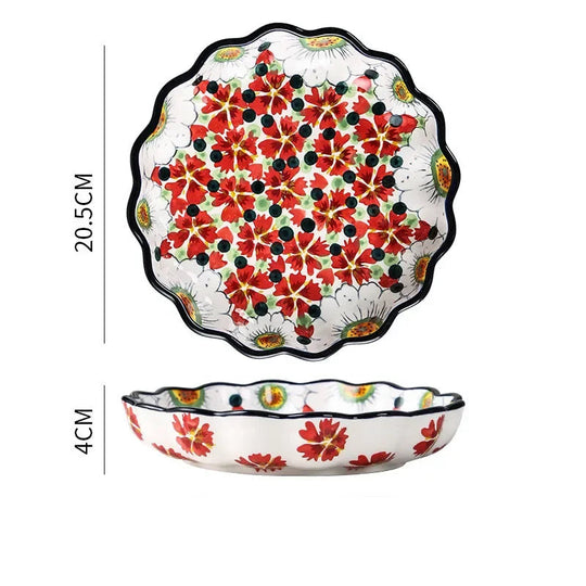 Keramiske Boller med Blomsterdesign 11