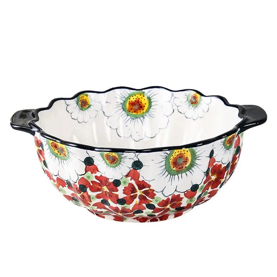 Keramiske Boller med Blomsterdesign 8