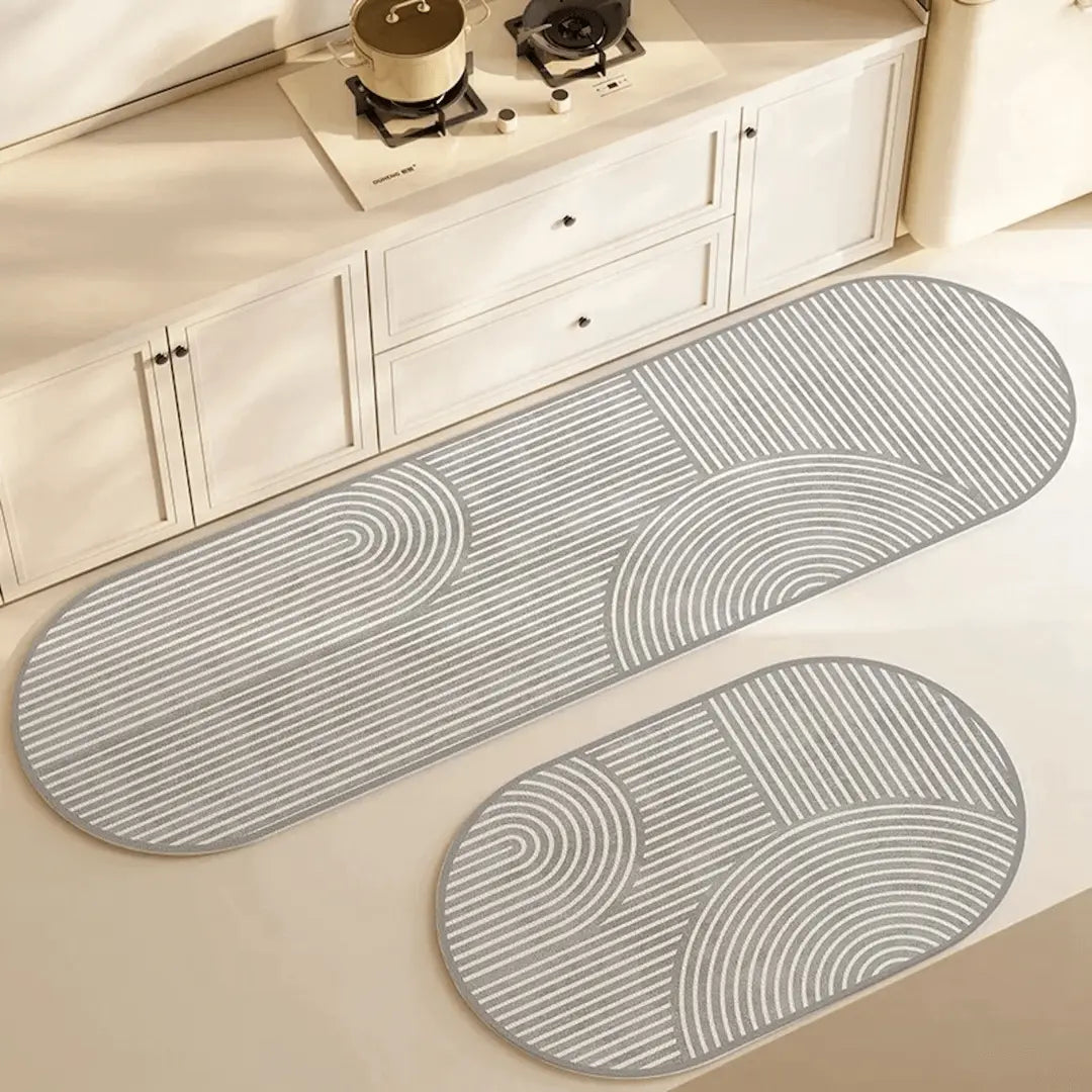 Køkken Tæppe Skridsikker Design Med Høj Absorption 2