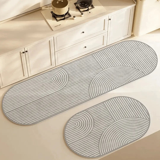Køkken Tæppe Skridsikker Design Med Høj Absorption 2