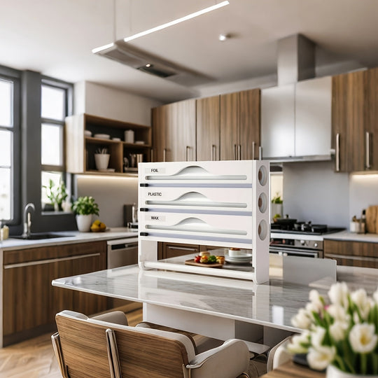 Køkkenarrangør med 3-sektioner og holder 3