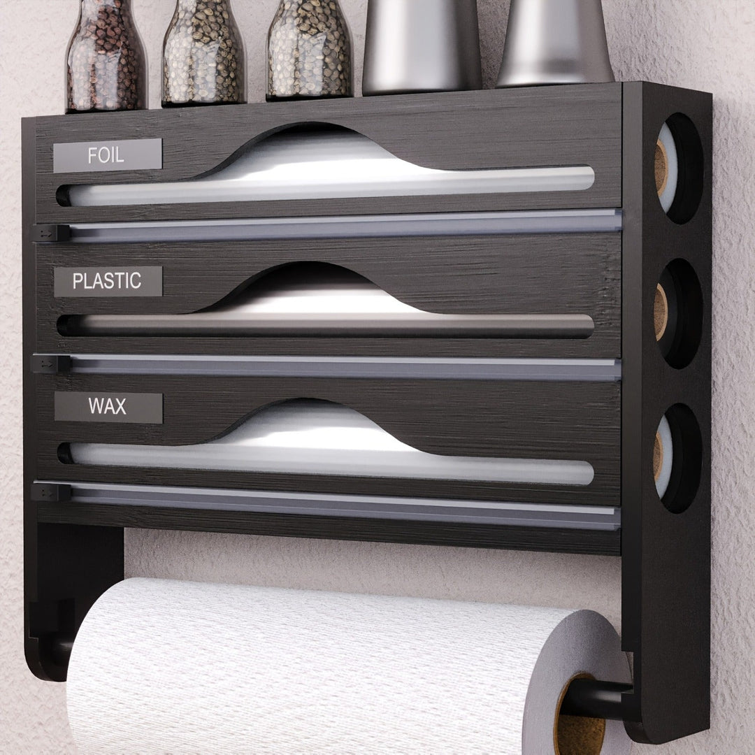 Køkkenarrangør med 3-sektioner og holder 5