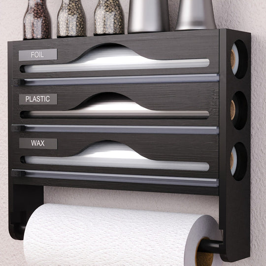 Køkkenarrangør med 3-sektioner og holder 5