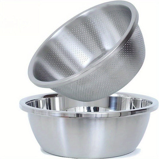 Køkkenredskaber Sæt - Multifunktionel Røreskål og Dørslag 0