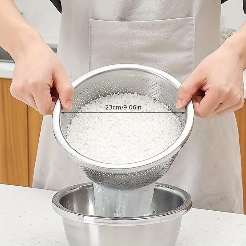 Køkkenredskaber Sæt - Multifunktionel Røreskål og Dørslag 3