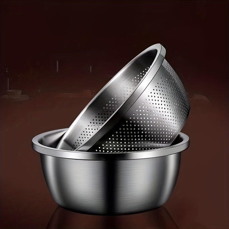 Køkkenredskaber Sæt - Multifunktionel Røreskål og Dørslag 7