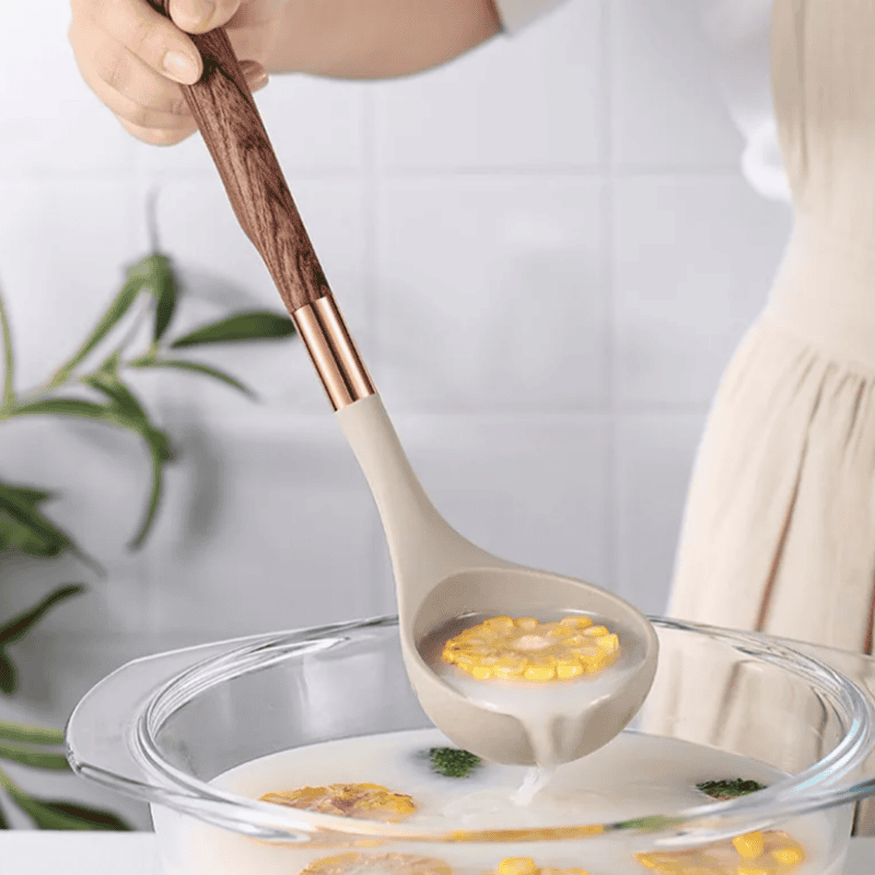 Køkkenredskabssæt 10-delt med Træhåndtag 2