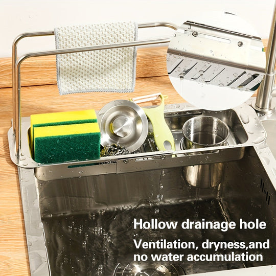 Køkkenvaskarrangør Justerbar Stål 6