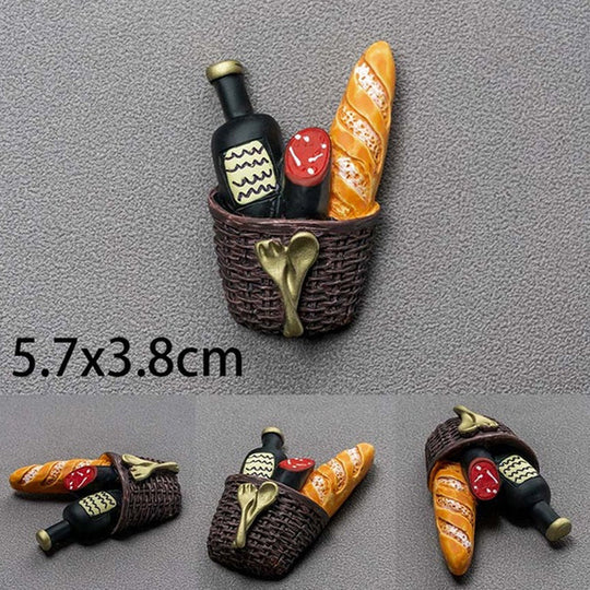 Køleskabsmagnet Sæt med Tegneserie Motiver Farverige 3D Design 16