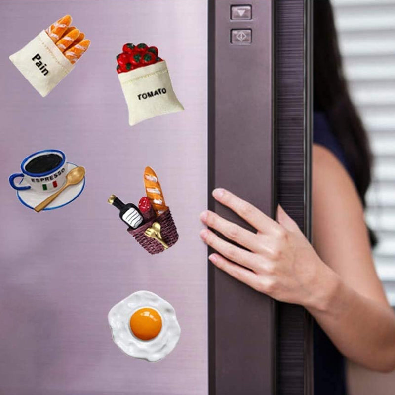 Køleskabsmagnet Sæt med Tegneserie Motiver Farverige 3D Design 7