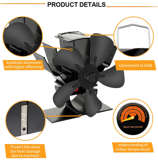 Komfurventilator til Brændeovn Effektiv 8