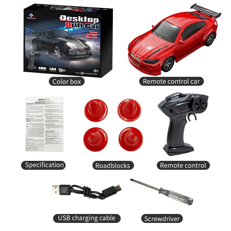 Kompakt 1:64 Fjernbetjening Driftbil Med Præcis Kontrol 10
