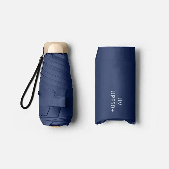 Kompakt Mini Paraply til Sol og Regn 10