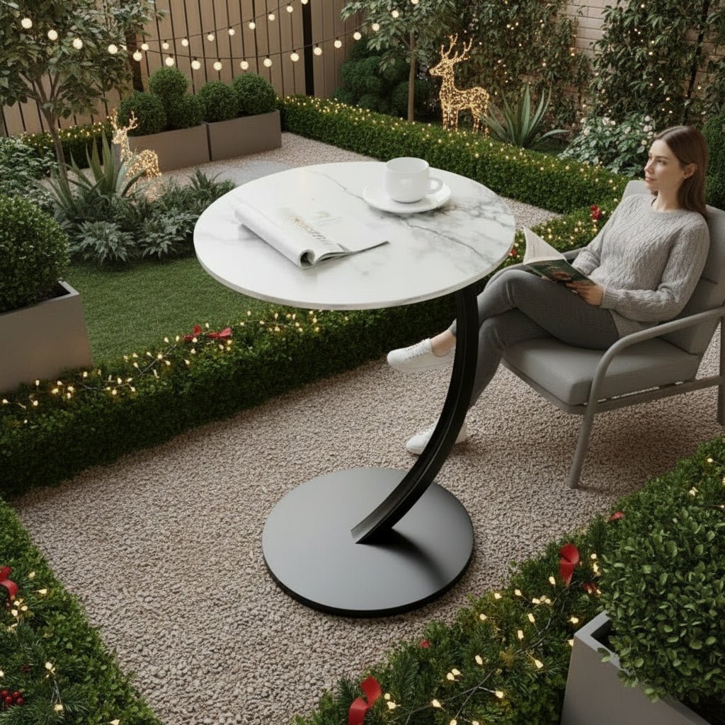 Kompakt Rundt Sidebord til Moderne Rum 1