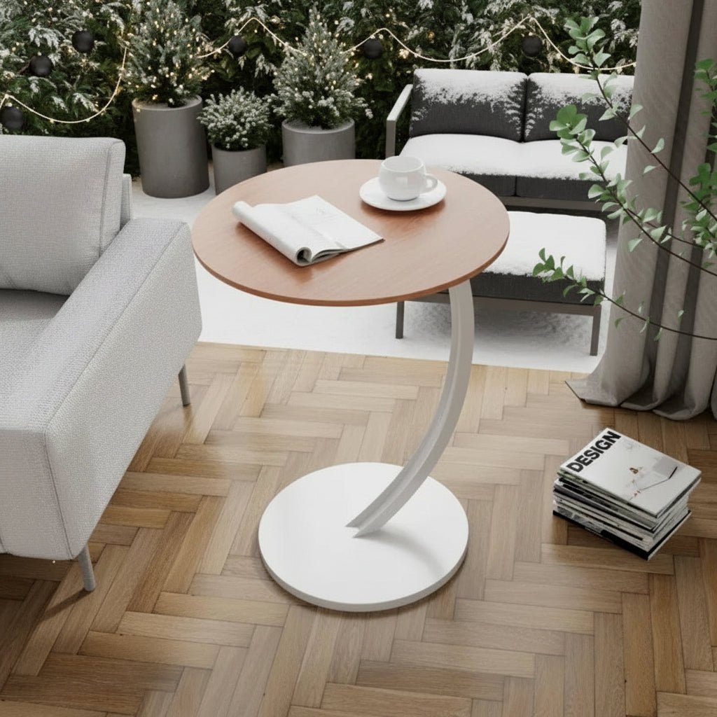 Kompakt Rundt Sidebord til Moderne Rum 4