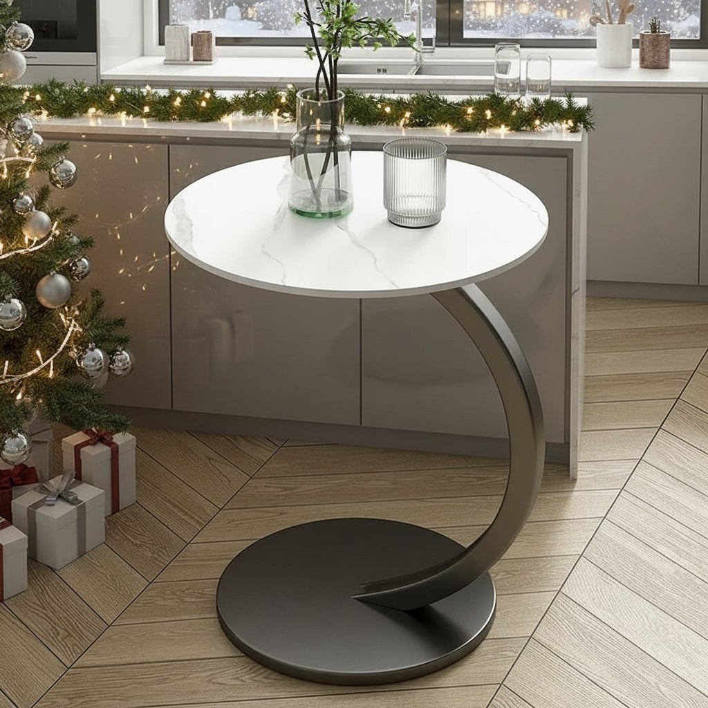 Kompakt Rundt Sidebord til Moderne Rum 6