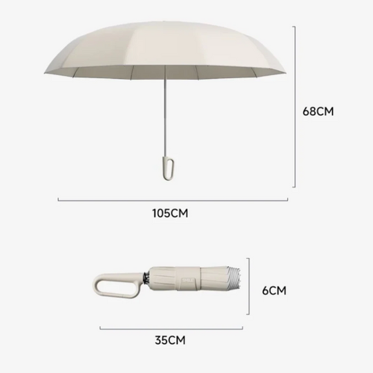 Kompakt Stormparaply med Reflekterende Kant 6