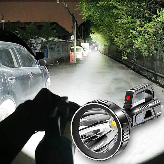 Kraftig Lommelygte Genopladelig Håndholdt Spotlight Med Flere Lysindstillinger 4