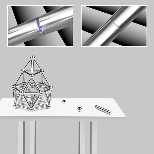 Kreativt Legesæt med Magnetiske Kugler og Stænger til Voksne og Seniorer 3