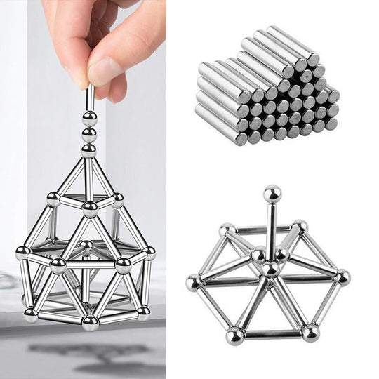 Kreativt Legesæt med Magnetiske Kugler og Stænger til Voksne og Seniorer 7