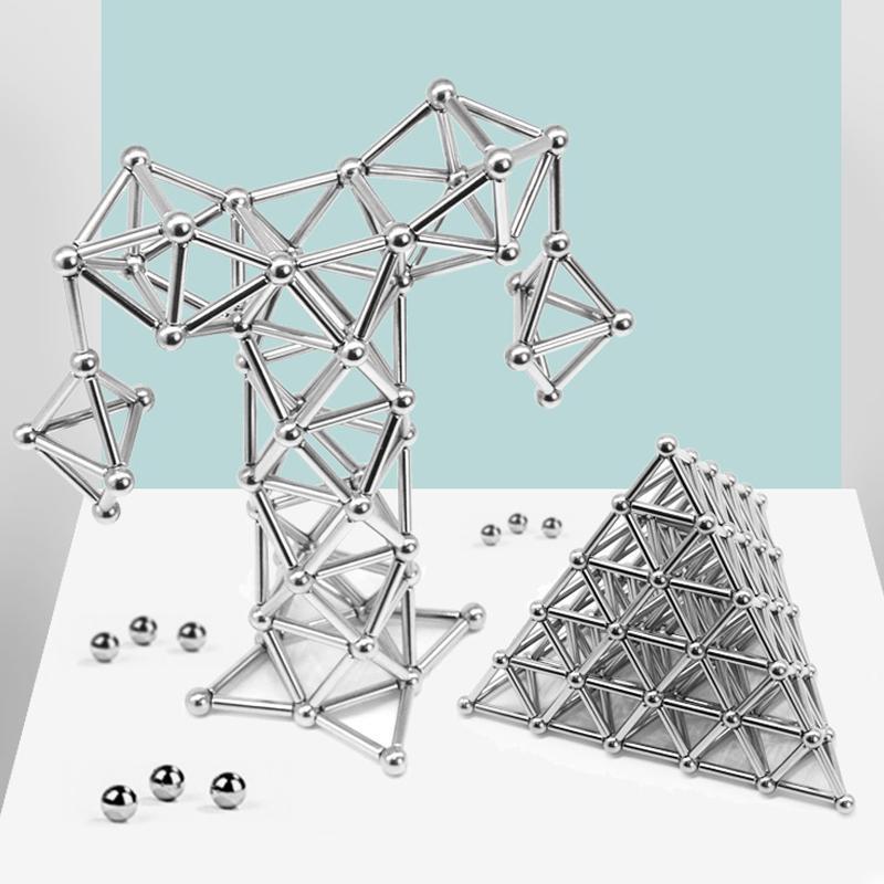 Kreativt Legesæt med Magnetiske Kugler og Stænger til Voksne og Seniorer 8