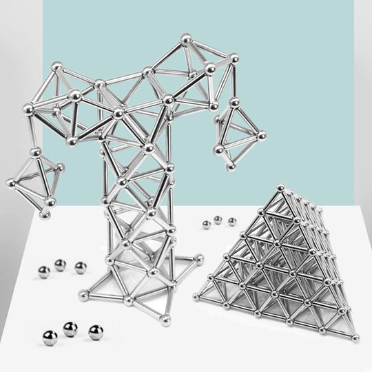 Kreativt Legesæt med Magnetiske Kugler og Stænger til Voksne og Seniorer 8