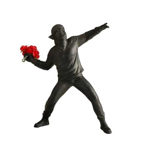 Kunstnerisk Dekoration Banksy Flower Rioters 0
