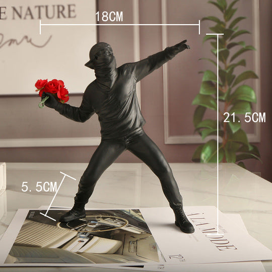 Kunstnerisk Dekoration Banksy Flower Rioters 2