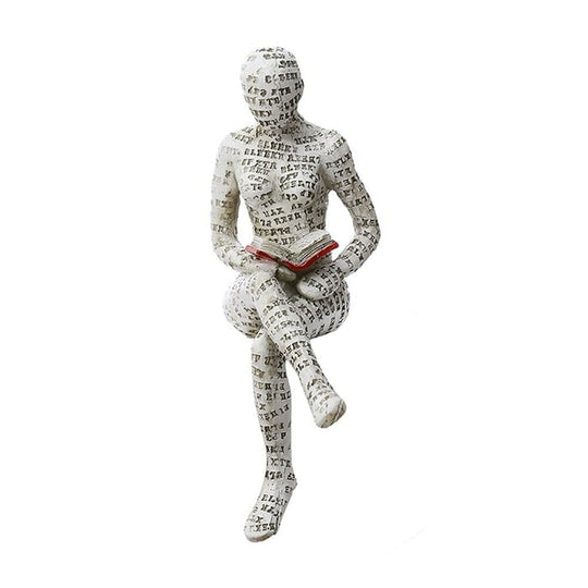 Kvinde Statue Læsende Ornament Moderne Design 6