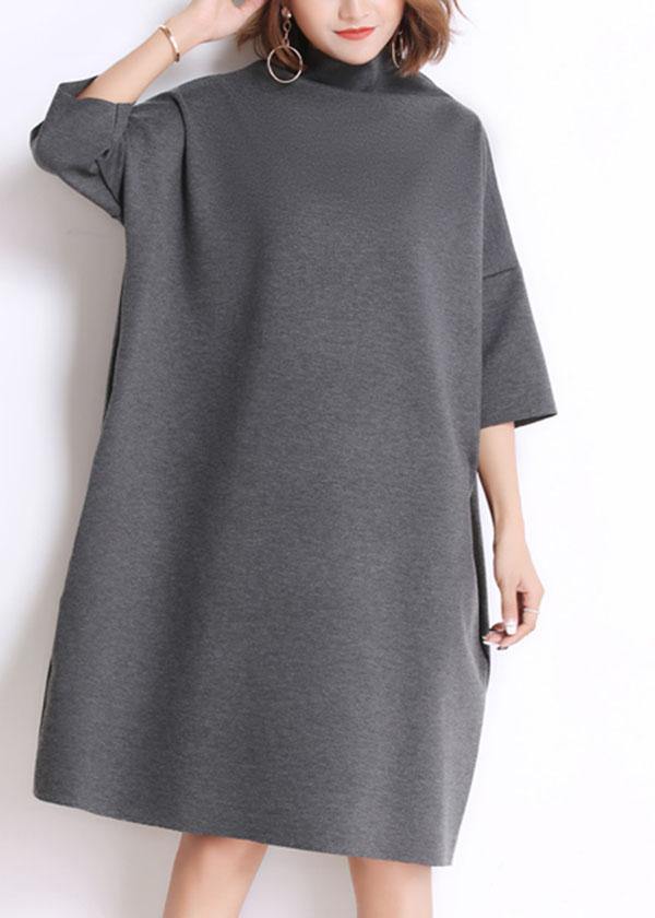 Kvindernes Klassiske Sommerkjole med Rullekrave og Halve Ærmer 1