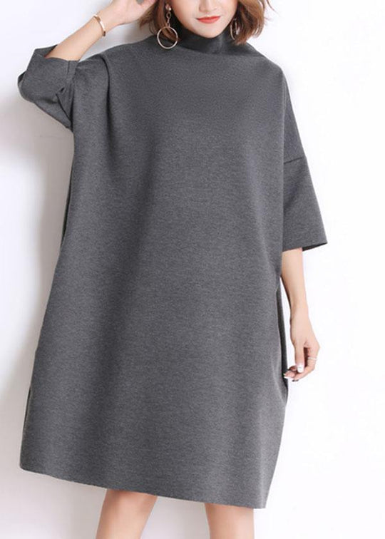 Kvindernes Klassiske Sommerkjole med Rullekrave og Halve Ærmer 1