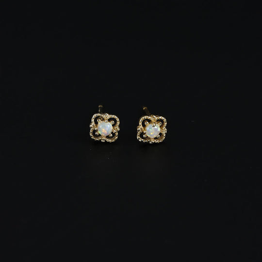 Kvindernes Vintage Design Øreringe med Opal Charm 7