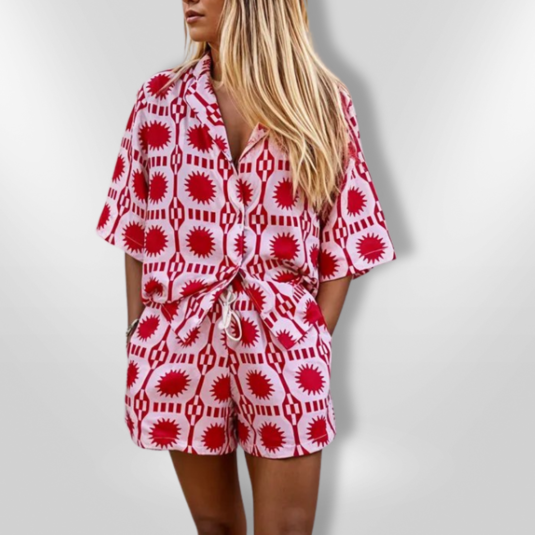 Kvinders 2-Piece Sæt Aftagelig Geometrisk Design 1