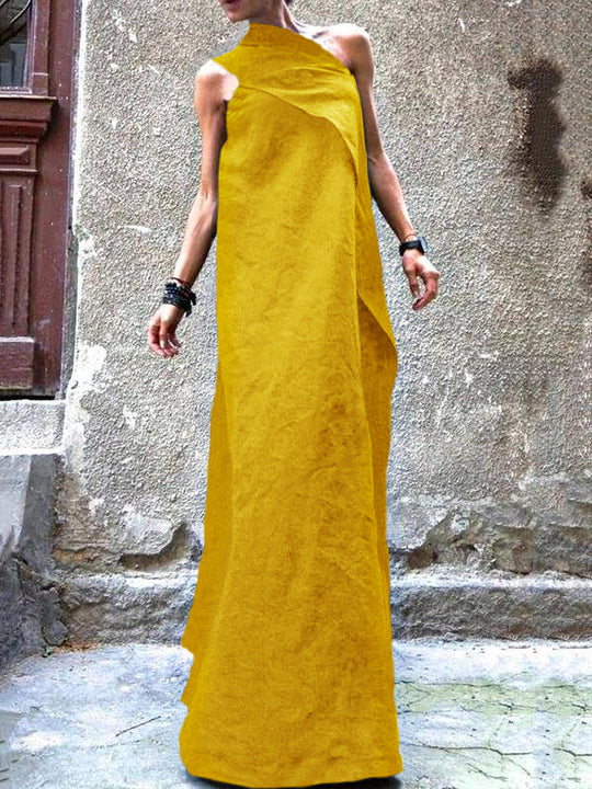 Kvinders Ærmeløs Kjole med Patchwork Design 8