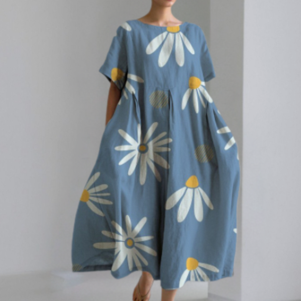 Kvinders Afslappet Kjole med Rund Halsudskæring 4