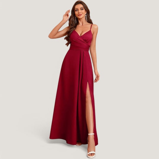 Kvinders Aftenrobe Lang Polyester Bardot Uden Ærmer 1